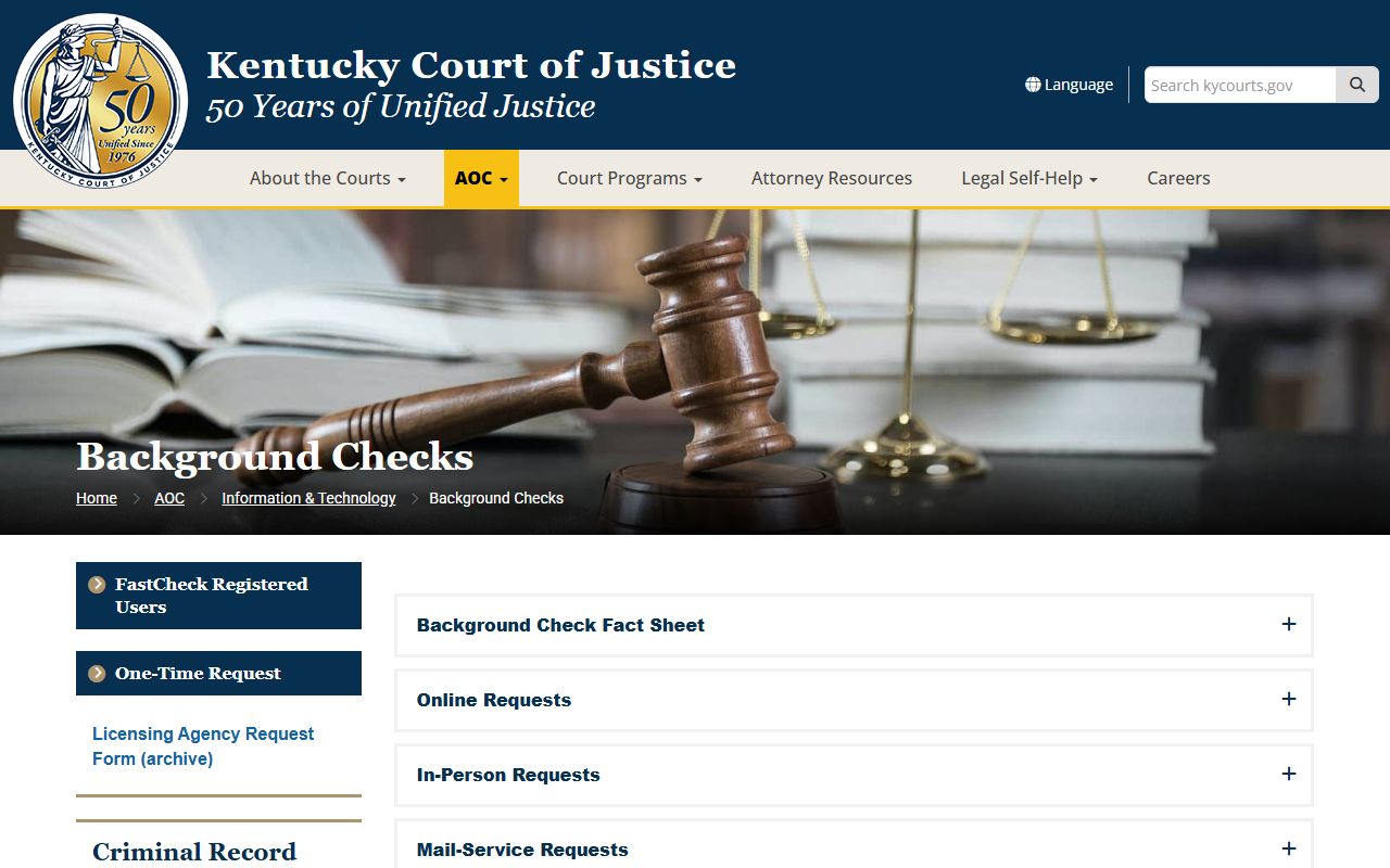 Allen County court records AOC background check source