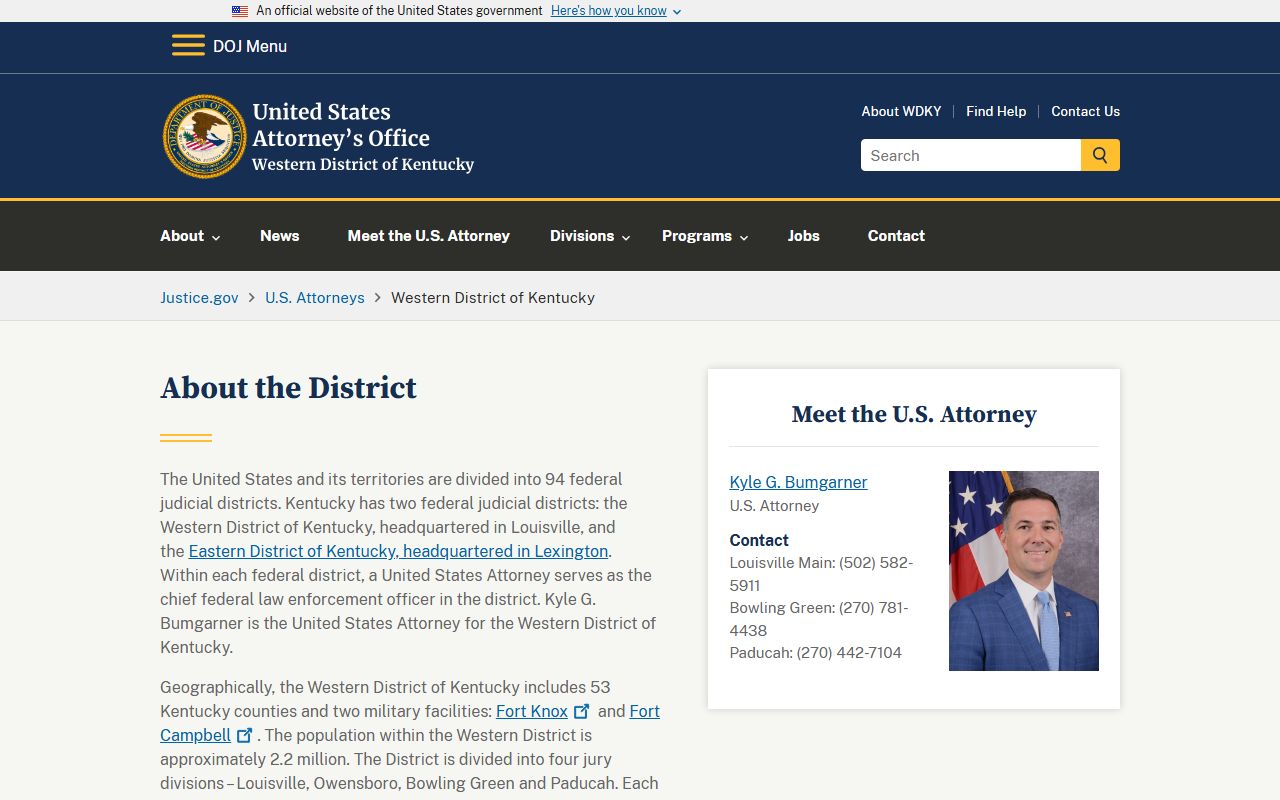 Allen County criminal court records U.S. Attorney Western District source